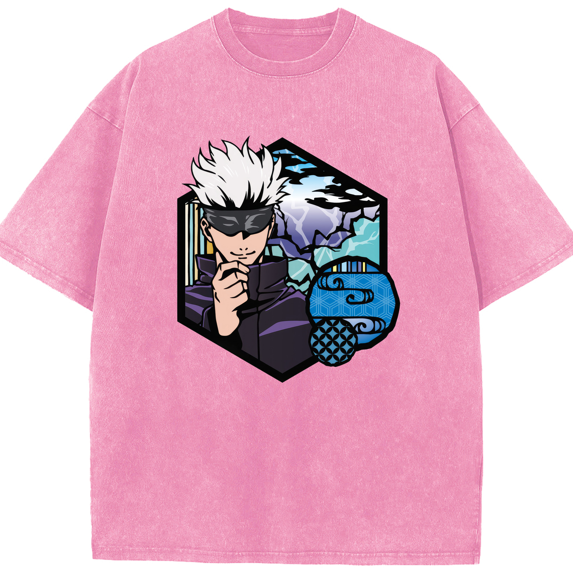 （画像用） 呪術廻戦 Jujutsu Kaisen 綿100% ヴィンテージ風 半袖Tシャツ（フロントプリント）